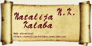 Natalija Kalaba vizit kartica